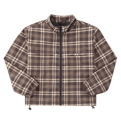 Deconstructed revamp jacket - Brown plaid