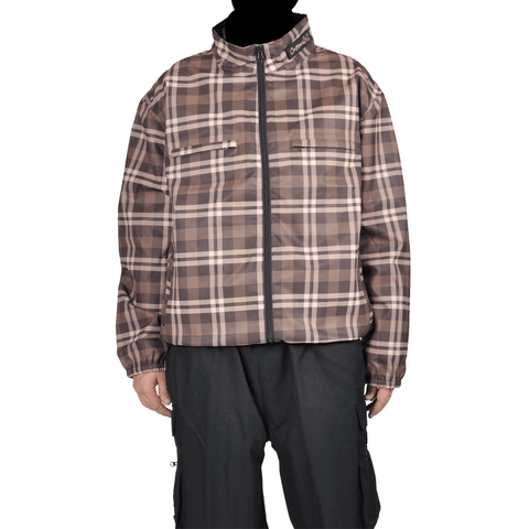 Deconstructed revamp jacket - Brown plaid