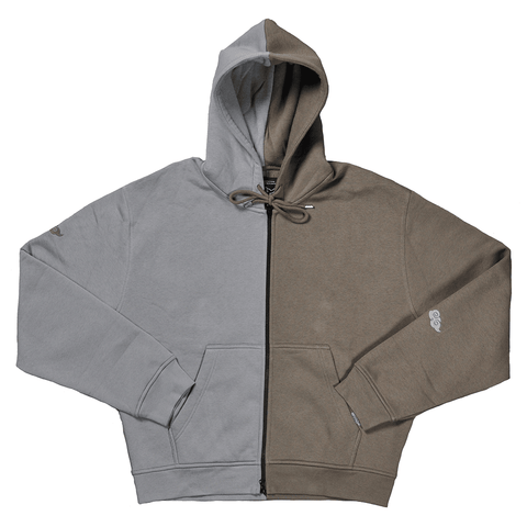 Zip hoodie - #15 Grey / Brown