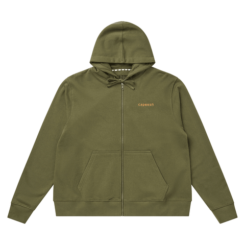 Zip hoodie - Olive