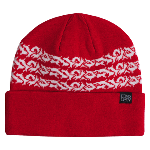 Prickly beanie - Red