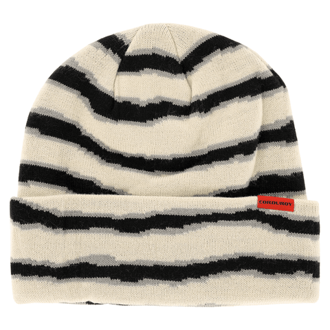 Ripped stripe beanie - Natural