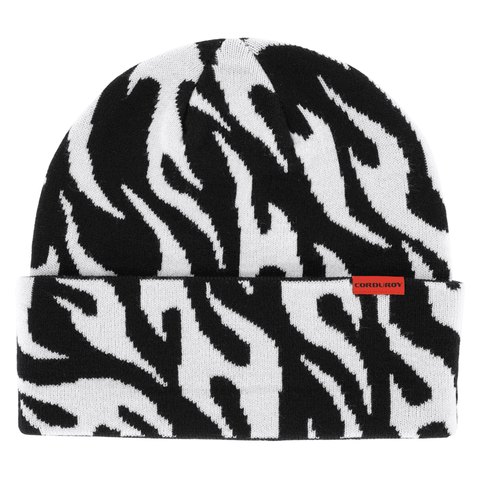 Tribal flames beanie - Black