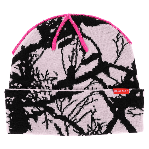 Twig camo beanie - Pink