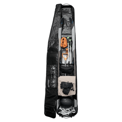Snow roller 70L ski bag - Coral flash
