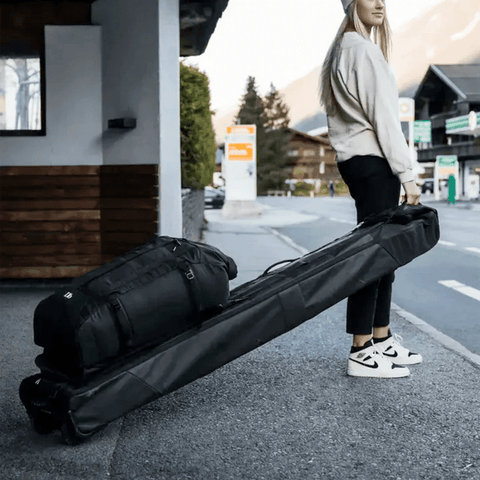 Snow roller 70L ski bag - Coral flash