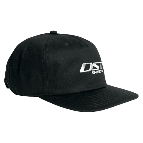 Alpine 5 panel strapback hat - Black