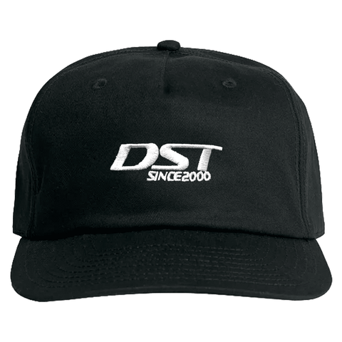 Alpine 5 panel strapback hat - Black