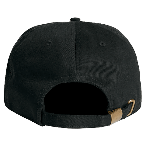 Alpine 5 panel strapback hat - Black