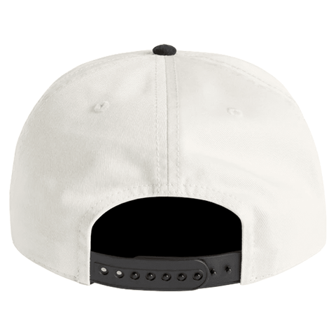 Alpine 5 panel snapback hat - Natural / Black