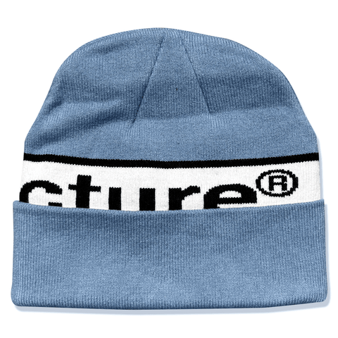 Logotype beanie - Steel blue