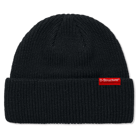 Red label beanie - Black