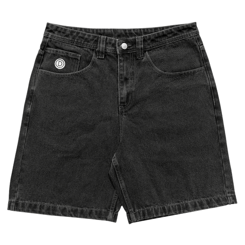 Roomies baggy denim shorts - Washed black