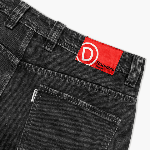Roomies baggy denim shorts - Washed black