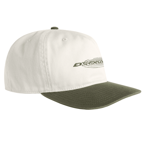 Swirl 5 panel snapback hat - Natural / Olive