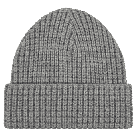 Big waffle white label beanie - Grey