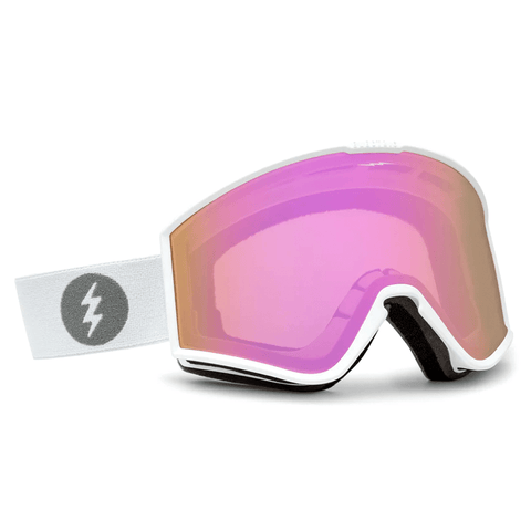 EK1 goggle - Matte white / Pink chrome + Dark grey