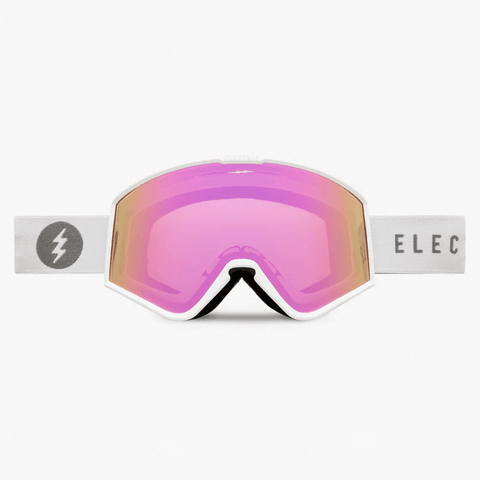 EK1 goggle - Matte white / Pink chrome + Dark grey