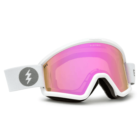 Hex goggle - Matte white / Pink chrome + Yellow