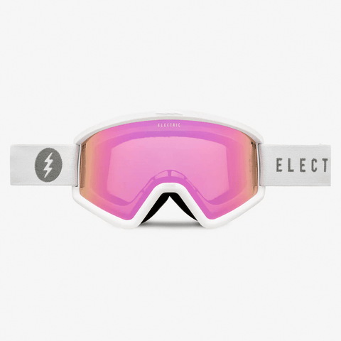 Hex goggle - Matte white / Pink chrome + Yellow