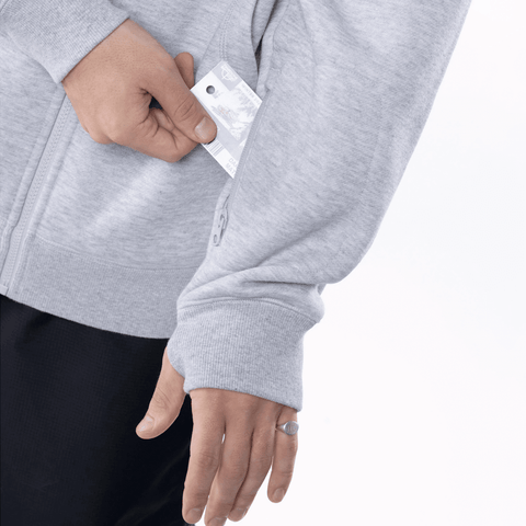 DWR zip hoodie - Heather grey