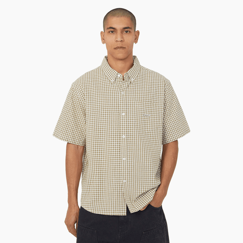 89 micro gingham oxford shirt - Natural