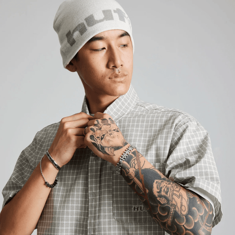 89 skully beanie - Bleach / Grey