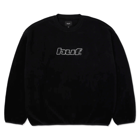 H dot polar fleece crewneck - Black