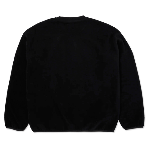 H dot polar fleece crewneck - Black