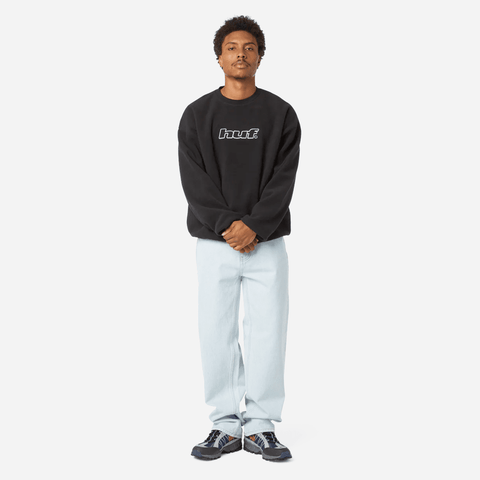 H dot polar fleece crewneck - Black