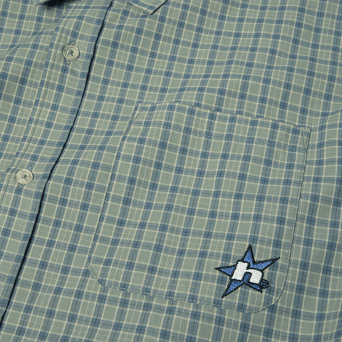 H star plaid shirt - Marine