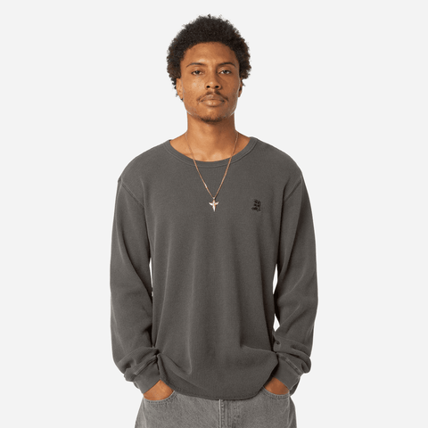 Megablast overdyed thermal long sleeve - Asphalt