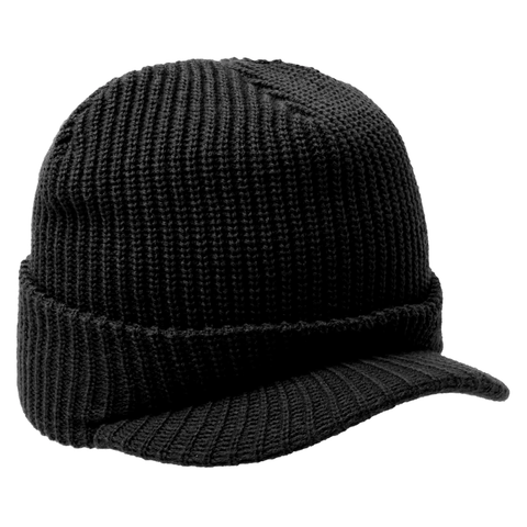 One star visor beanie - Black