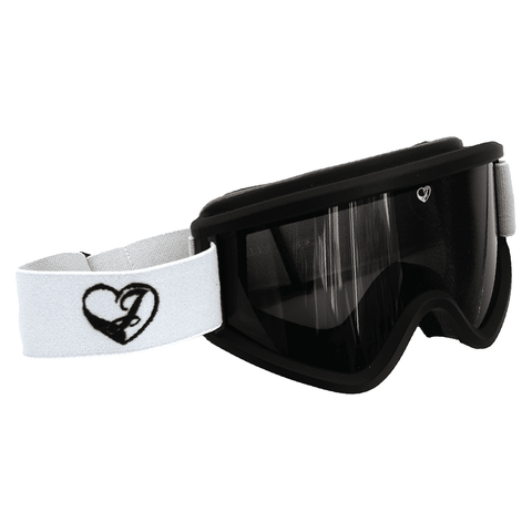 Tyson goggle - Black white / Black smoke + Yellow