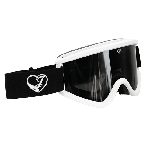 Tyson goggle - White black / Black smoke + Yellow