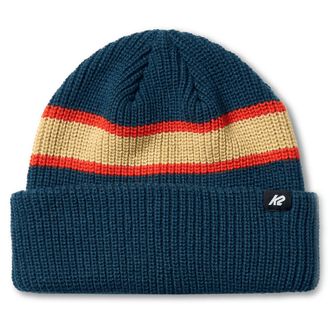 Straight line beanie - Navy / Red / Cream