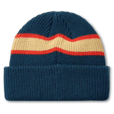 Straight line beanie - Navy / Red / Cream