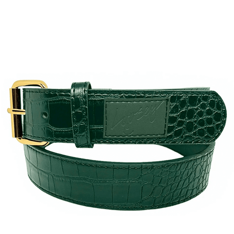 Croc skin belt - Green
