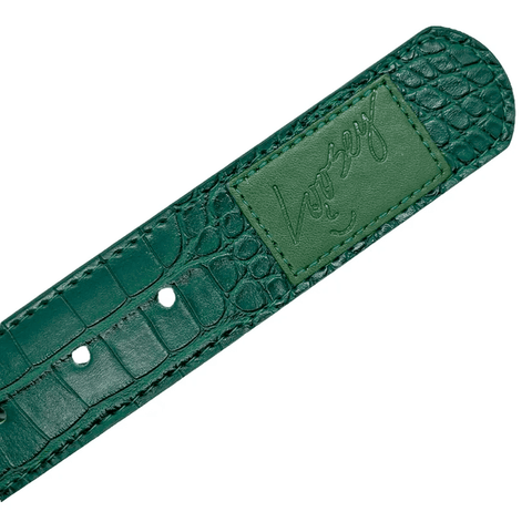 Croc skin belt - Green
