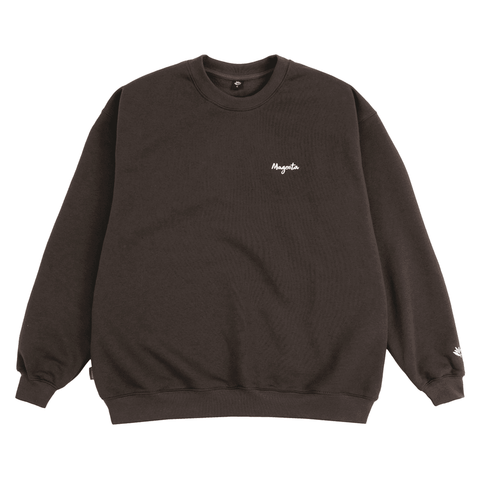Script crewneck - Chocolate