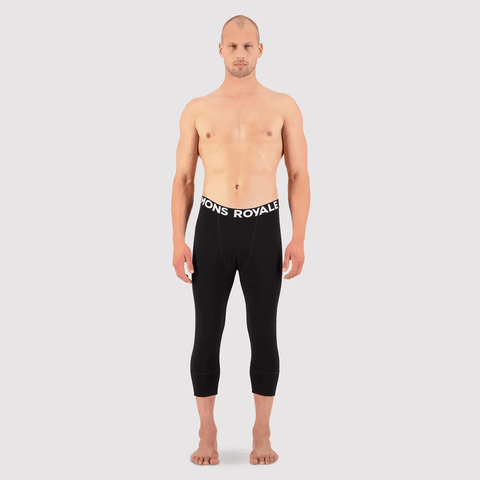 Cascade merino flex 3/4 baselayer bottom - Black