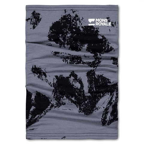 Daily dose merino necktube - Mountain pixel grey