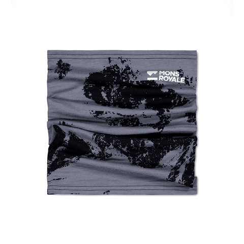 Daily dose merino necktube - Mountain pixel grey