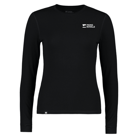 Cascade merino women's baselayer top - Black
