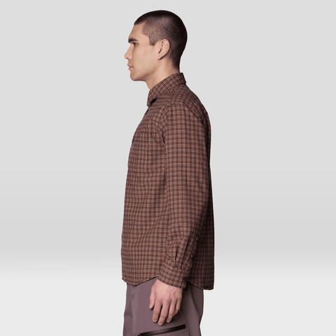 Dusk creek relaxed shirt - Deep mullberry mini check