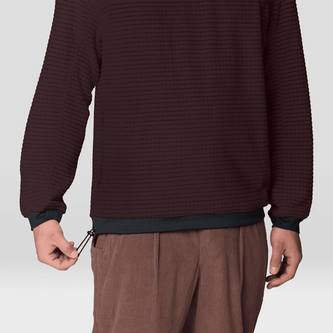 Summit grid™ big grid crewneck - Deep mulberry