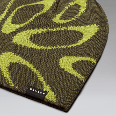 Ellipse graphic beanie - Deep olive / Cactus