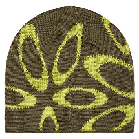 Ellipse graphic beanie - Deep olive / Cactus