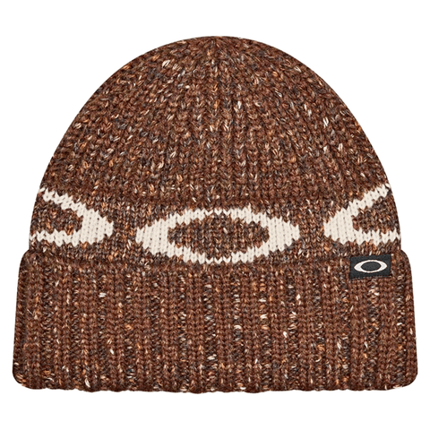 Ellipse ribbed beanie - Dark umber