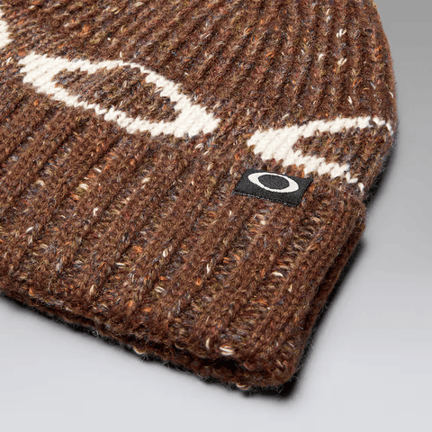 Ellipse ribbed beanie - Dark umber